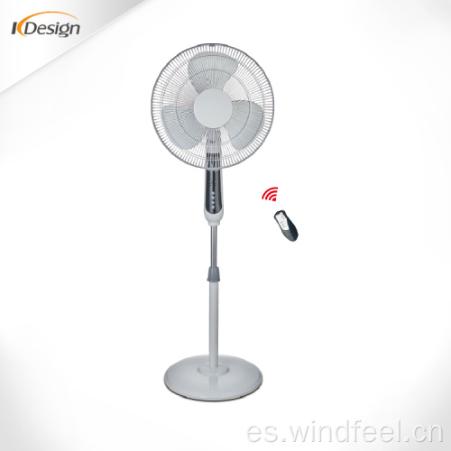 Ventilador de pedestal grande para exteriores móvil de 16 pulgadas Ventilador de pie de alta velocidad y alta calidad con control remoto y temporizador